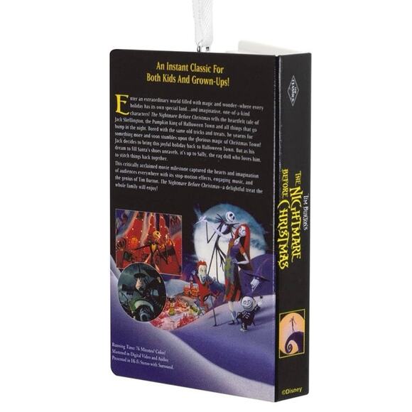 Hallmark Nightmare Before Christmas VHS Jack Skellington Ornament Book new - Picture 3 of 6